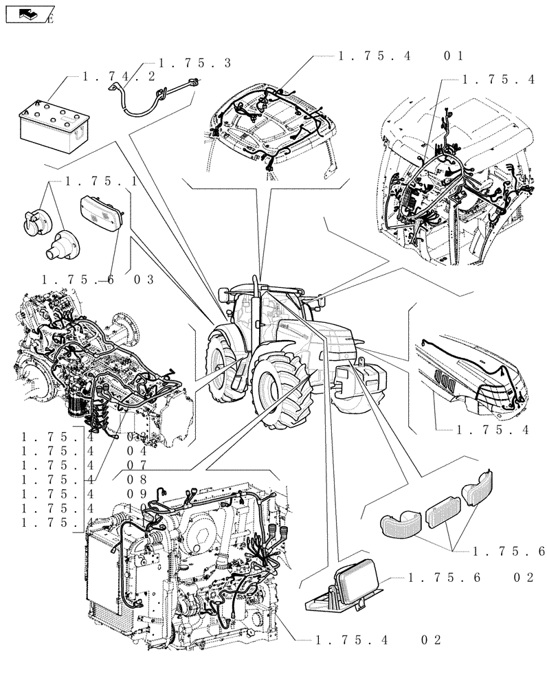 Схема запчастей Case IH PUMA 210 - (SEC. 06) - ELECTRICAL SYSTEM (00) - GENERAL