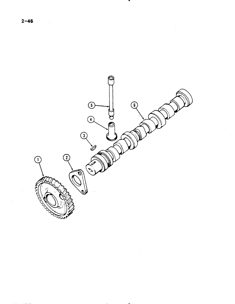 Схема запчастей Case IH 485 - (2-046) - CAMSHAFT AND RELATED PARTS (02) - ENGINE