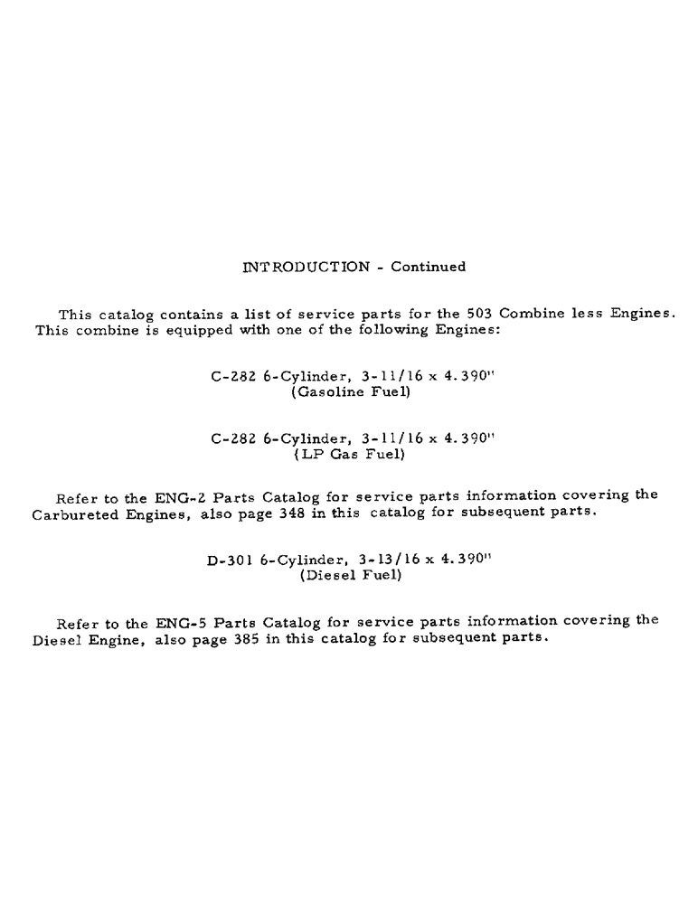Схема запчастей Case IH 503 - (005) - INTRODUCTION - CONTINUED (00) - GENERAL & PICTORIAL INDEX