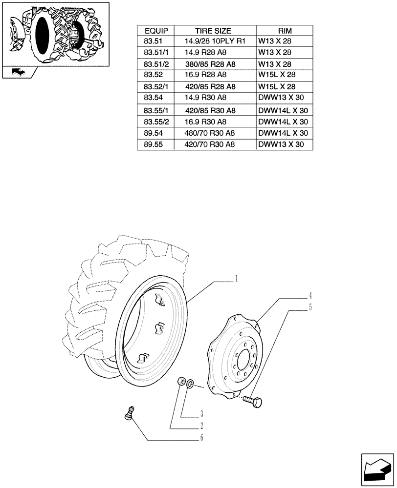 Схема запчастей Case IH FARMALL 80 - (83.00[03]) - DRIVE WHEELS (11) - WHEELS/TRACKS