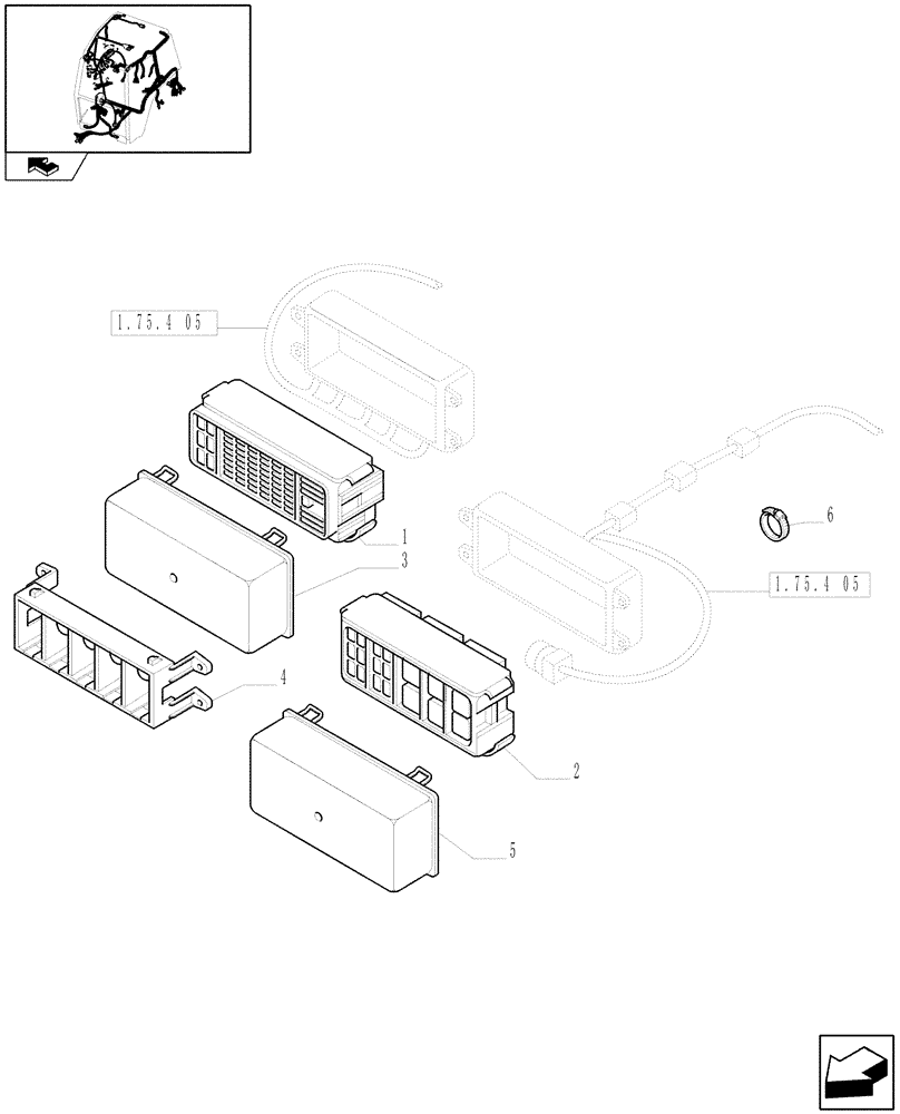 Схема запчастей Case IH PUMA 195 - (1.75.4[055]) - FUSEBOX & RELATED PARTS (06) - ELECTRICAL SYSTEMS