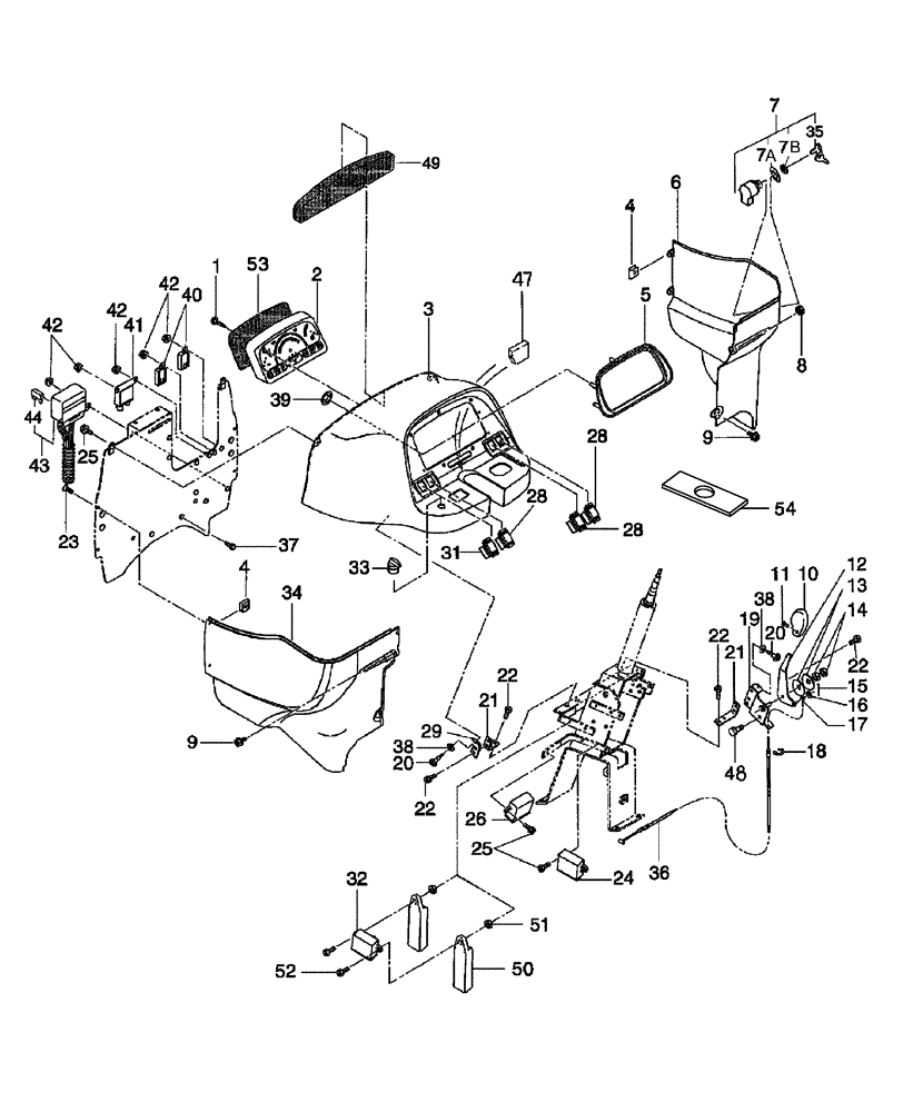 Схема запчастей Case IH DX48 - (06.02) - DASHBOARD, INSTRUMENT PANEL & RELATED PARTS (06) - ELECTRICAL SYSTEMS