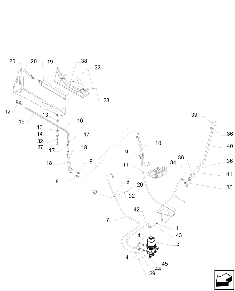 Схема запчастей Case IH A8800 - (10.210.AF[03]) - FUEL LINES (10) - ENGINE