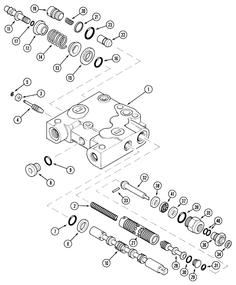 Схема запчастей Case IH 5120 - (8-52) - HYDRAULIC, REMOTE PRIORITY VALVE ASSEMBLY (08) - HYDRAULICS