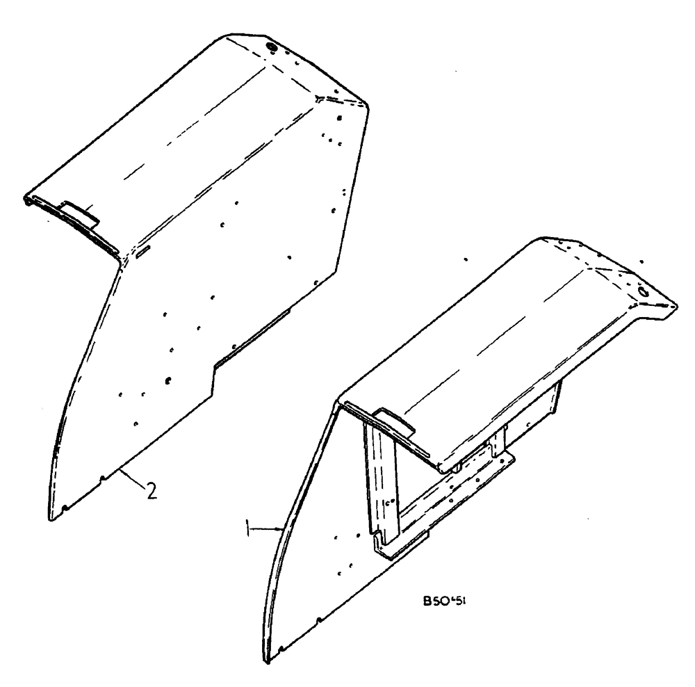 Схема запчастей Case IH 884 - (13-018) - REAR FENDERS - FLAT TOP (05) - SUPERSTRUCTURE