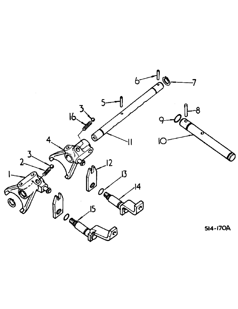 Схема запчастей Case IH 884 - (07-30) - GEAR SHIFT MECHANISM, RANGE TRANSMISSION, Z PATTERN SHIFT (04) - Drive Train