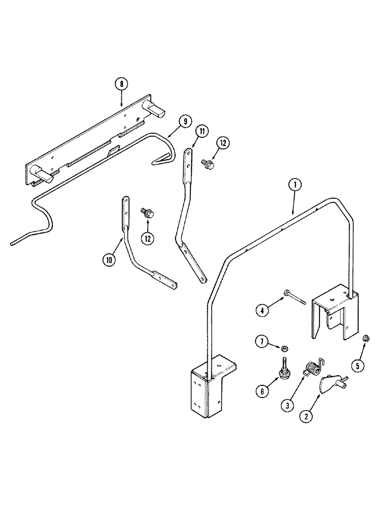 Схема запчастей Case IH 2394 - (9-028) - HOOD LATCH KIT, TRACTORS WITH LOADER (09) - CHASSIS/ATTACHMENTS