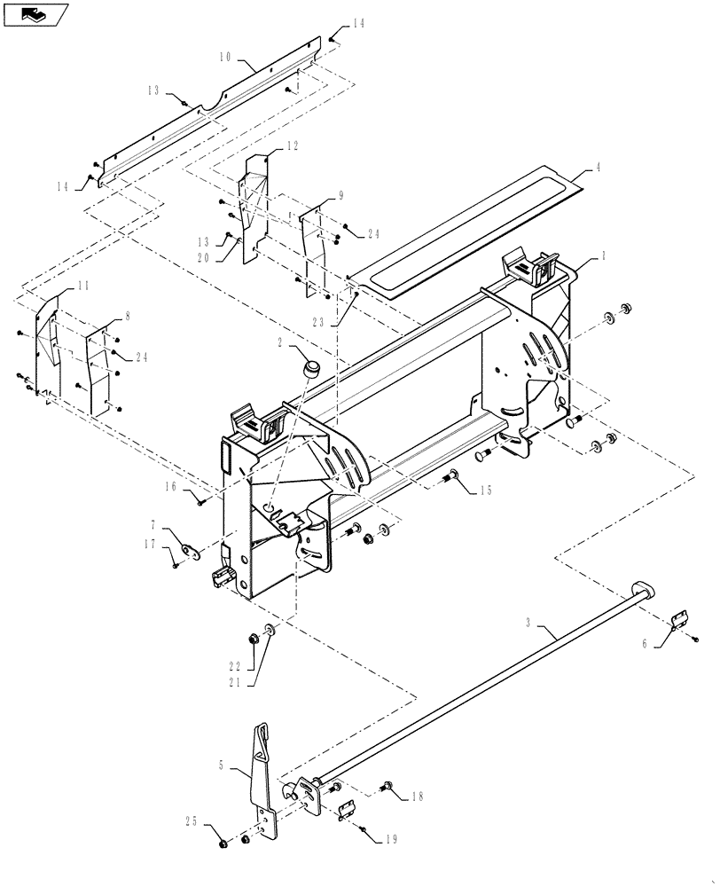 Схема запчастей Case IH 7130 - (60.110.26[01]) - FEEDER ADAPTER,FIXED (60) - PRODUCT FEEDING