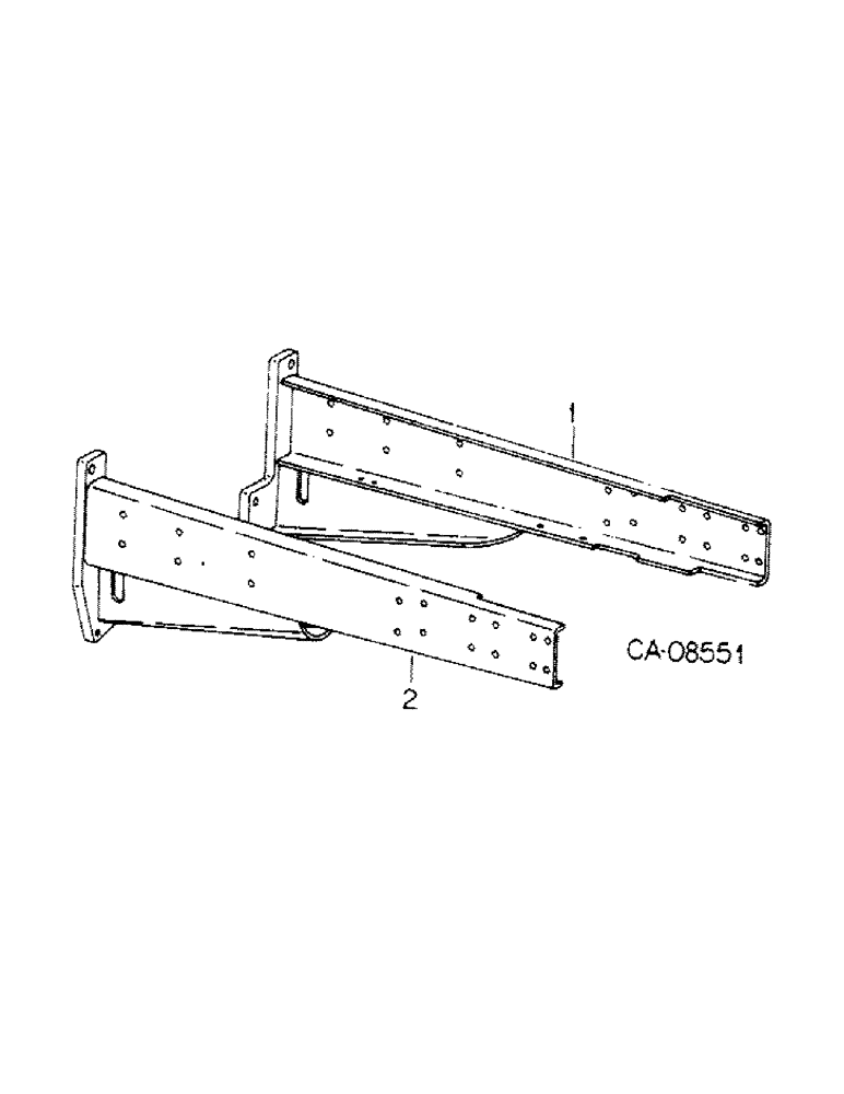 Схема запчастей Case IH 5288 - (09-01[A]) - FRAME, FRONT FRAME CHANNELS, ALL WHEEL DRIVE TRACTORS (12) - FRAME