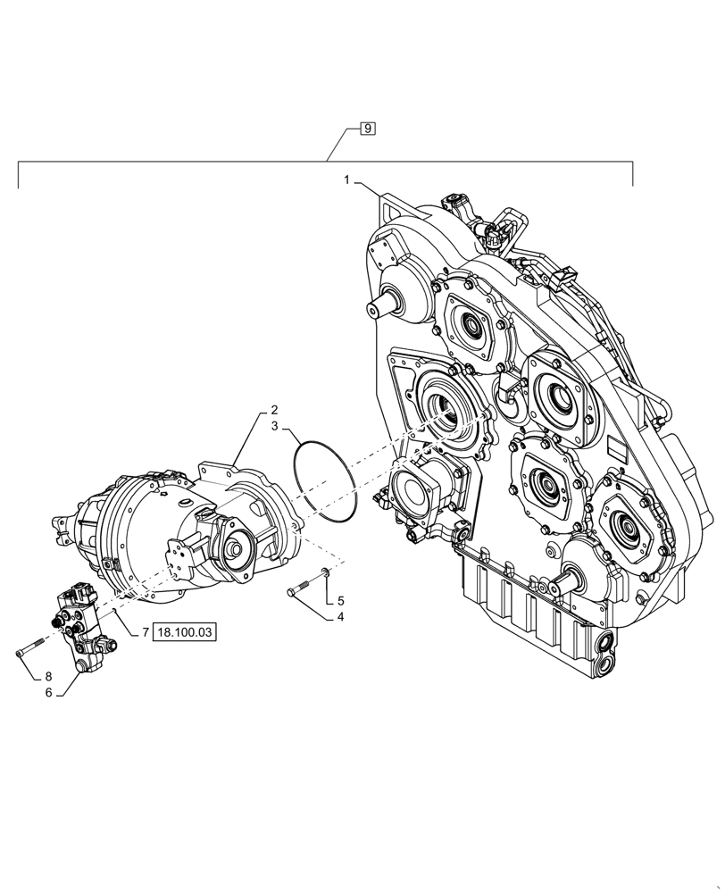 Схема запчастей Case IH 7230 - (60.150.01[02]) - GEARBOX, FEEDER/HEADER, W/PTO, VARIABLE SPEED (60) - PRODUCT FEEDING