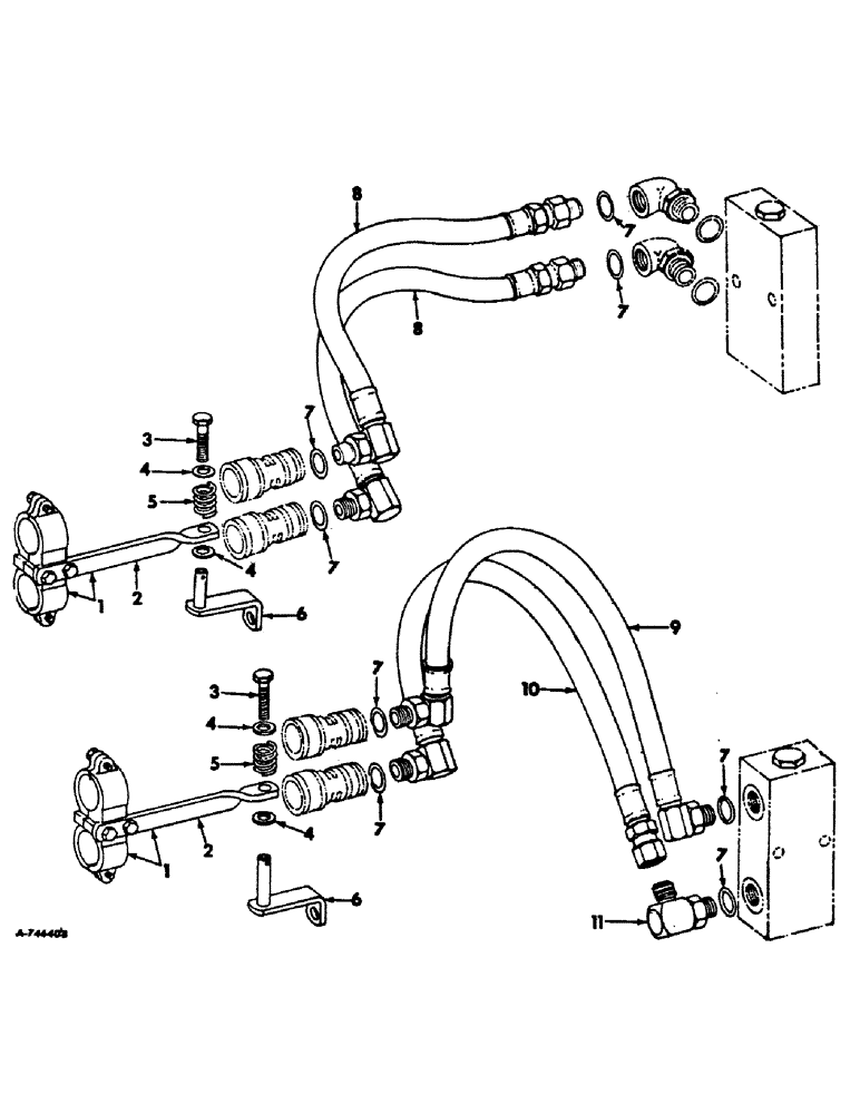 Схема запчастей Case IH 21206 - (F-25) - HYDRAULIC SYSTEM, HYDRAULIC REMOTE CONTROL, FOR TRACTORS WITH AUXILIARY VALVE (07) - HYDRAULIC SYSTEM