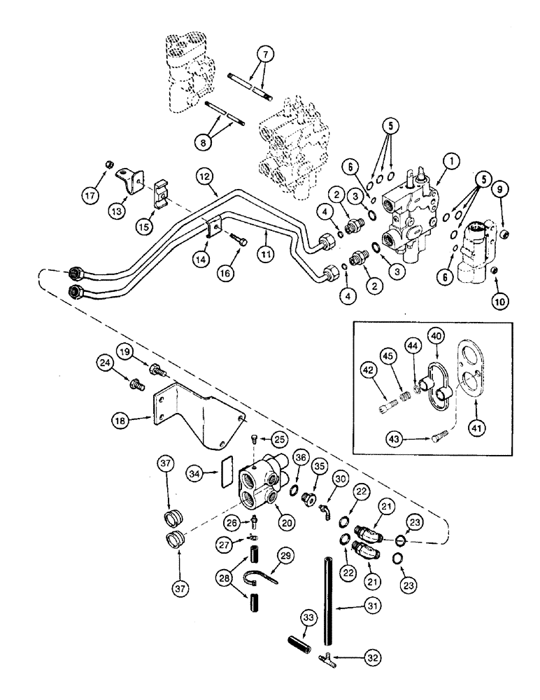 Схема запчастей Case IH 8930 - (8-064) - THIRD CIRCUIT REMOTE HYDRAULICS (08) - HYDRAULICS