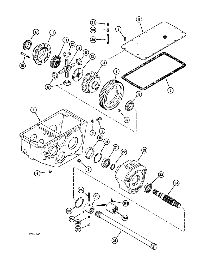 Схема запчастей Case IH 1666 - (6-40) - TRANSMISSION, HOUSING AND DIFFERENTIAL (03) - POWER TRAIN