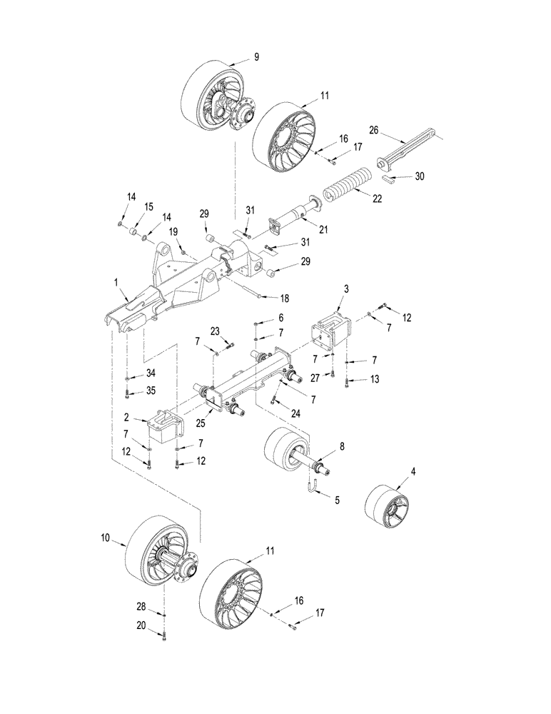 Схема запчастей Case IH STX425 - (06-10[02]) - UNDERCARRIAGE - MOUNTING, QUADTRAC TRACTOR, ASN JEE0107427 (06) - POWER TRAIN