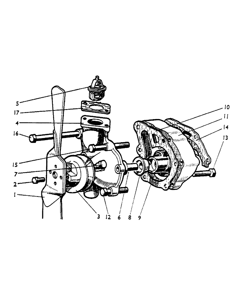 Схема запчастей Case IH 950 - (10) - WATER PUMP, ALL MODELS (01) - ENGINE