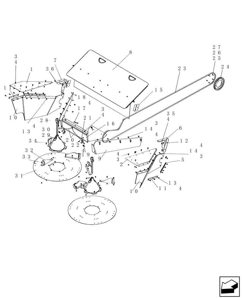 Схема запчастей Case IH 7130 - (88.490.10) - STRAW/CHAFF SPREADER (88) - ACCESSORIES