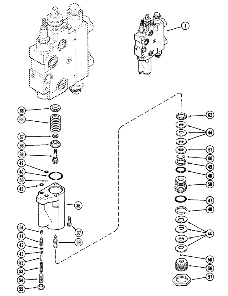 Схема запчастей Case IH 2594 - (8-082) - A162851 REMOTE VALVE BODY ASSEMBLY, WITH LOAD CHECK, (CONT) (08) - HYDRAULICS