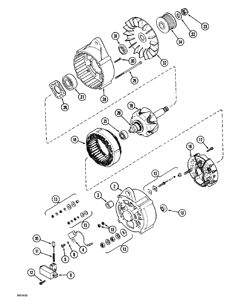 Схема запчастей Case IH 1660 - (4-72) - ALTERNATOR (06) - ELECTRICAL