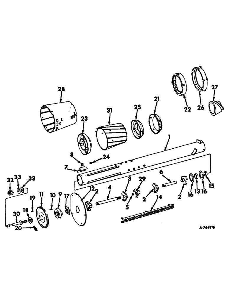 Схема запчастей Case IH 234 - (G-12) - GRINDER AND SHELLER UNITS, GRINDER AND CYLINDER (58) - ATTACHMENTS/HEADERS