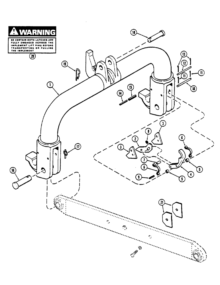 Схема запчастей Case IH 2670 - (394) - QUICK HITCH COUPLER (08) - HYDRAULICS