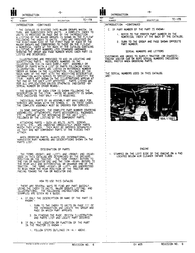 Схема запчастей Case IH HYDRO 186 - (00-05) - INTRODUCTION - SERIAL NUMBER LOCATIONS (00) - GENERAL