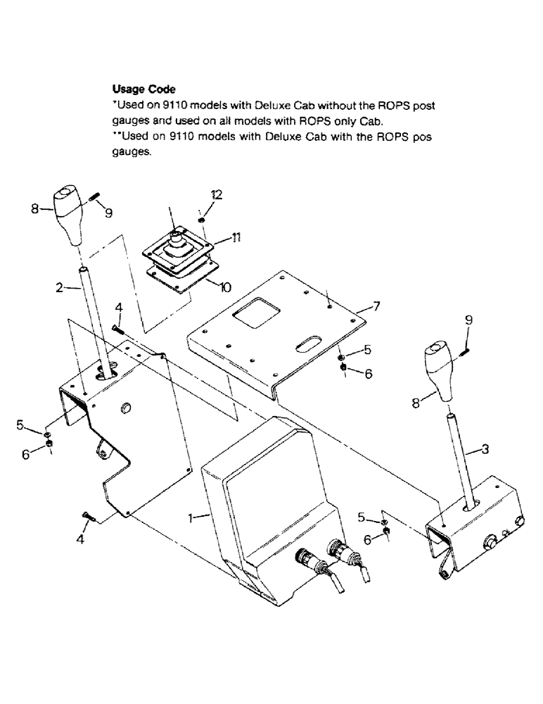 Схема запчастей Case IH 9110 - (01-40) - TRANSMISSION CONTROLS (10) - CAB