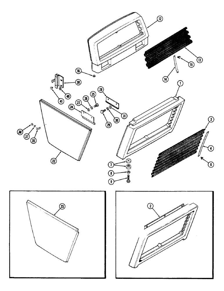 Схема запчастей Case IH 2870 - (346) - GRILLE AND PANELS, WITH URETHANE HOOD (09) - CHASSIS/ATTACHMENTS