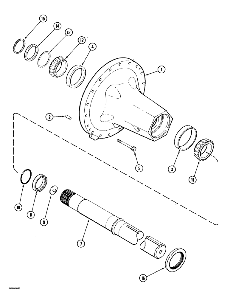 Схема запчастей Case IH MX270 - (6-108) - REAR AXLE, AXLE : 4-1/2 X 120 IN., MX240, MX270, N.A. ONLY (06) - POWER TRAIN