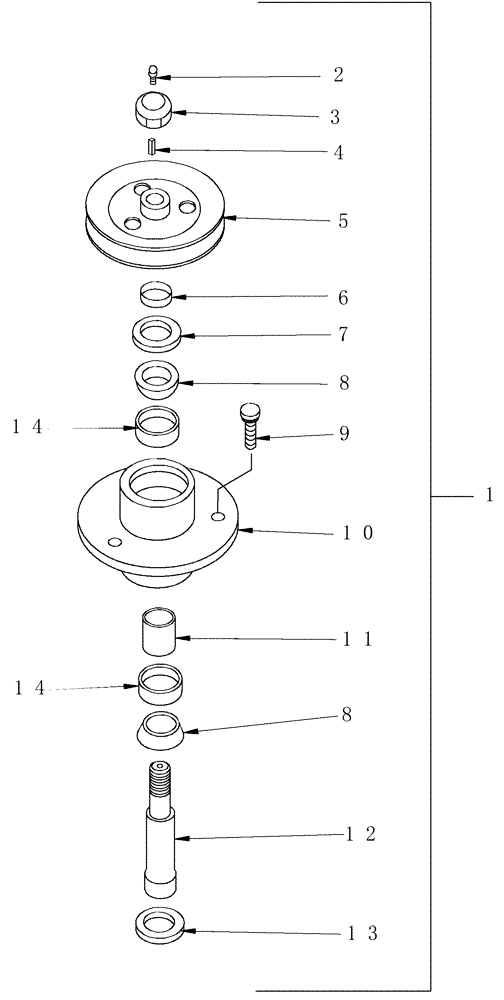 Схема запчастей Case IH MWX54S - (014) - SPINDLE COMPONENTS - MWX54S,MWX60S,MW60S (CLASS 1 & 2) & MWX60R,MWX72S,MW72S,MWX72R,MW72R 