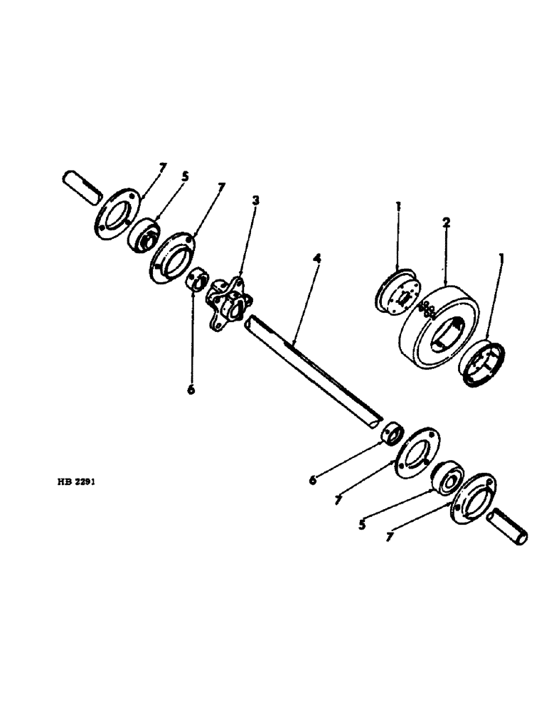 Схема запчастей Case IH 55 - (H-04) - ROD WEEDER DRIVE WHEEL AND MOUNTING 