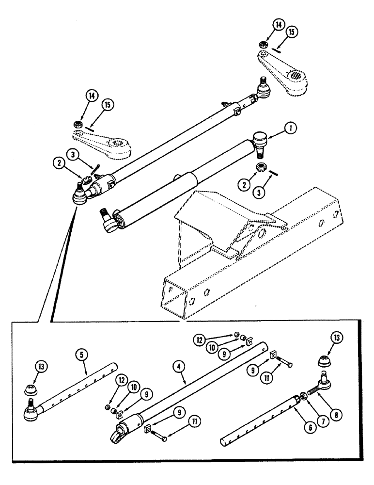 Схема запчастей Case IH 2290 - (5-212) - STEERING TIE RODS, STANDARD AND LONG AXLE WITH 110 INCH (2794 MM) WHEEL BASE (05) - STEERING