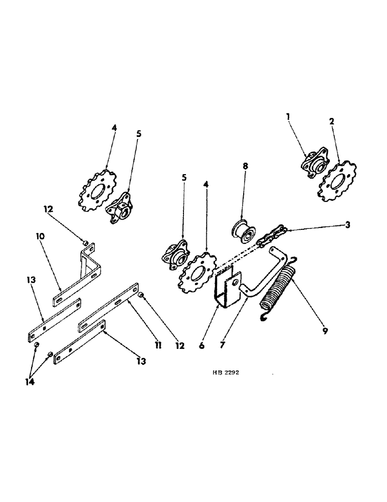 Схема запчастей Case IH 45 - (F-06) - ROD WEEDER MAIN DRIVE 