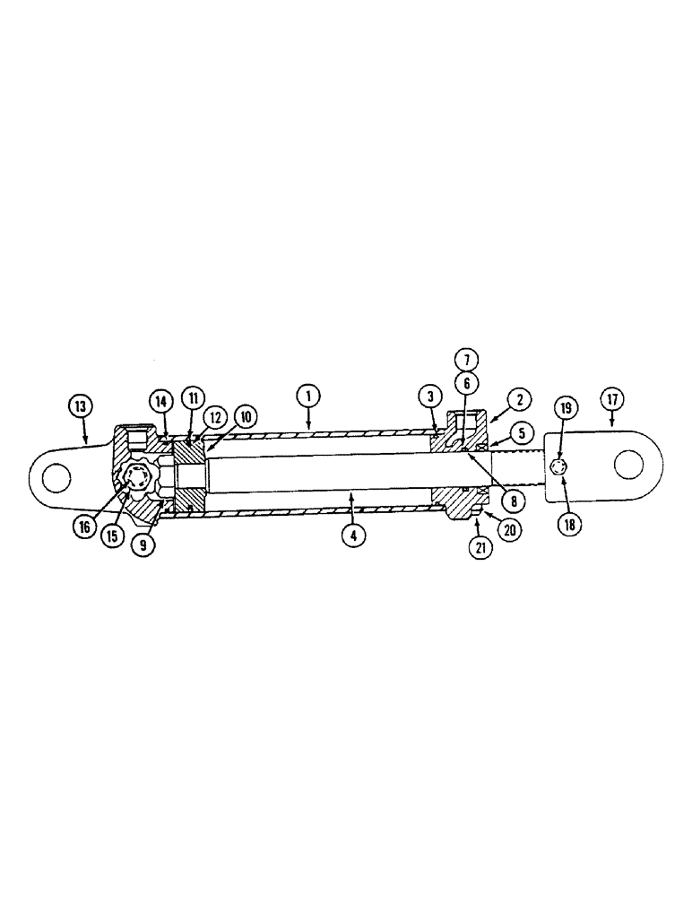 Схема запчастей Case IH 4500 - (8-030) - HYDRAULIC CYLINDER, WITH DUAL FRONT PORTS, 2-1/2 ID X 8 INCH STROKE, IH (08) - HYDRAULICS