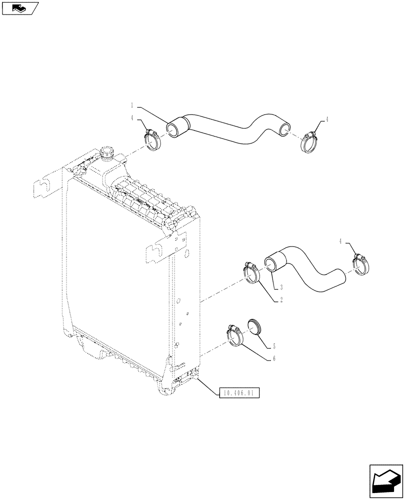 Схема запчастей Case IH PUMA 130 - (10.400.02[01]) - RADIATOR HOSES - C7157 (10) - ENGINE