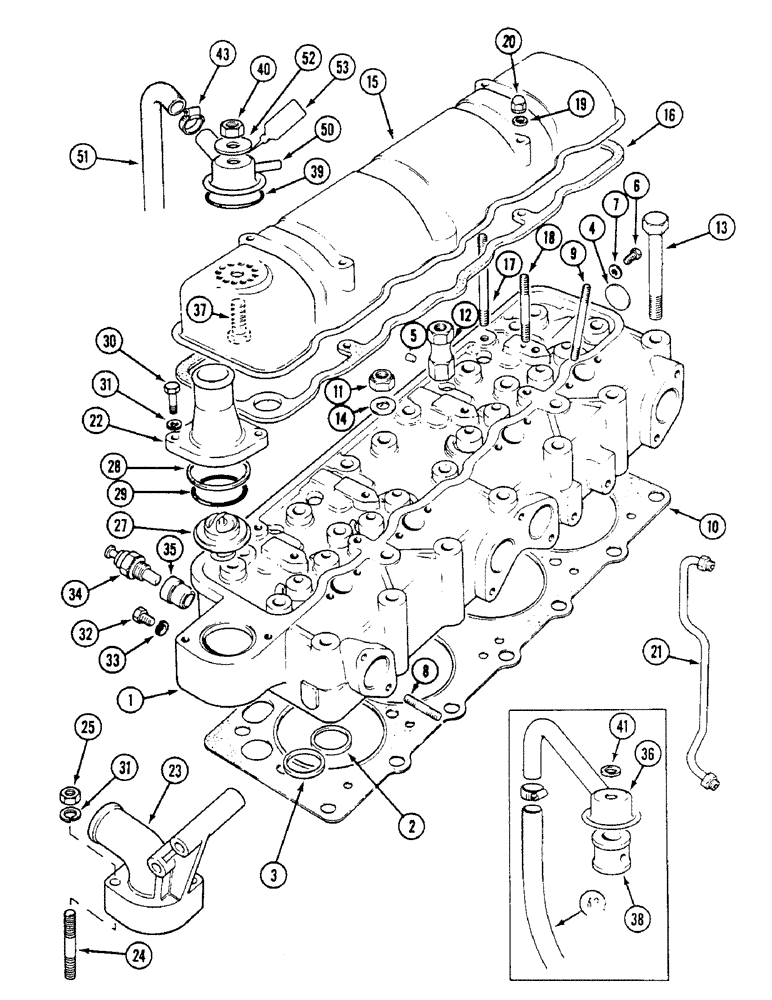 Схема запчастей Case IH 1494 - (2-018) - CYLINDER HEAD (02) - ENGINE