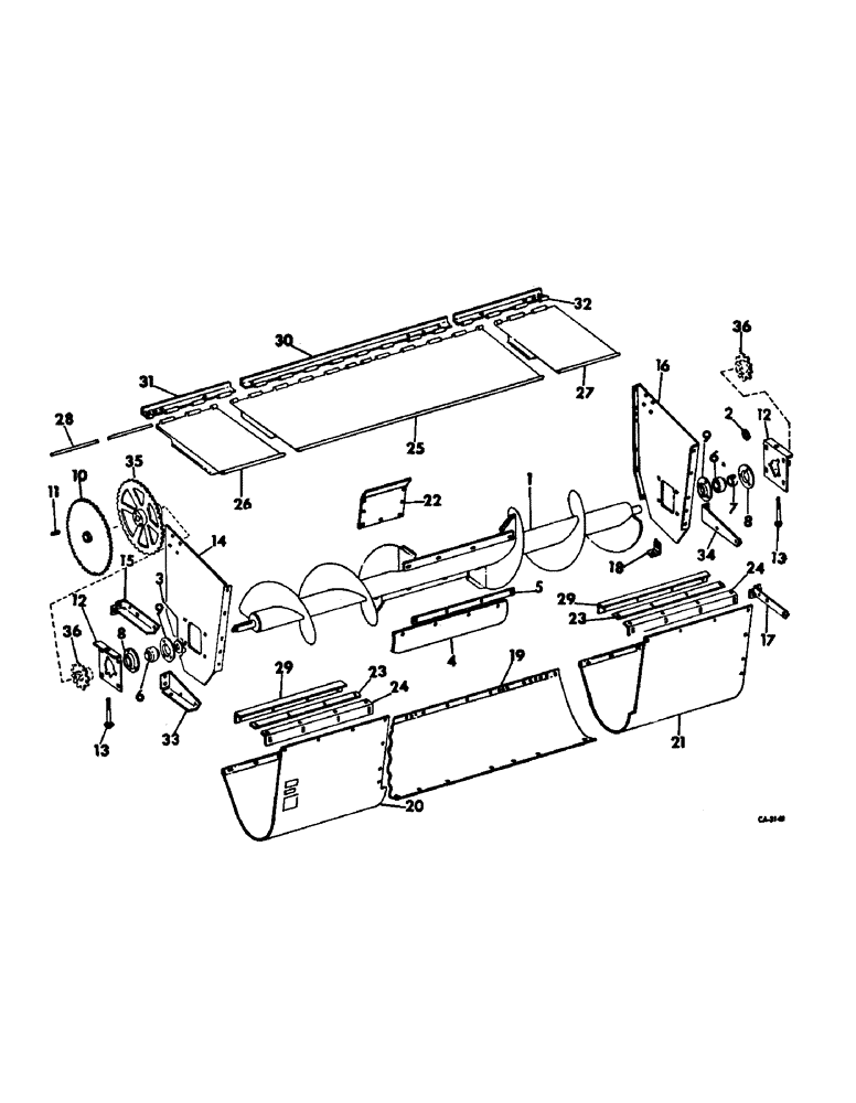 Схема запчастей Case IH 782 - (P-08) - AUGER, DOORS, AND SHIELDS (58) - ATTACHMENTS/HEADERS