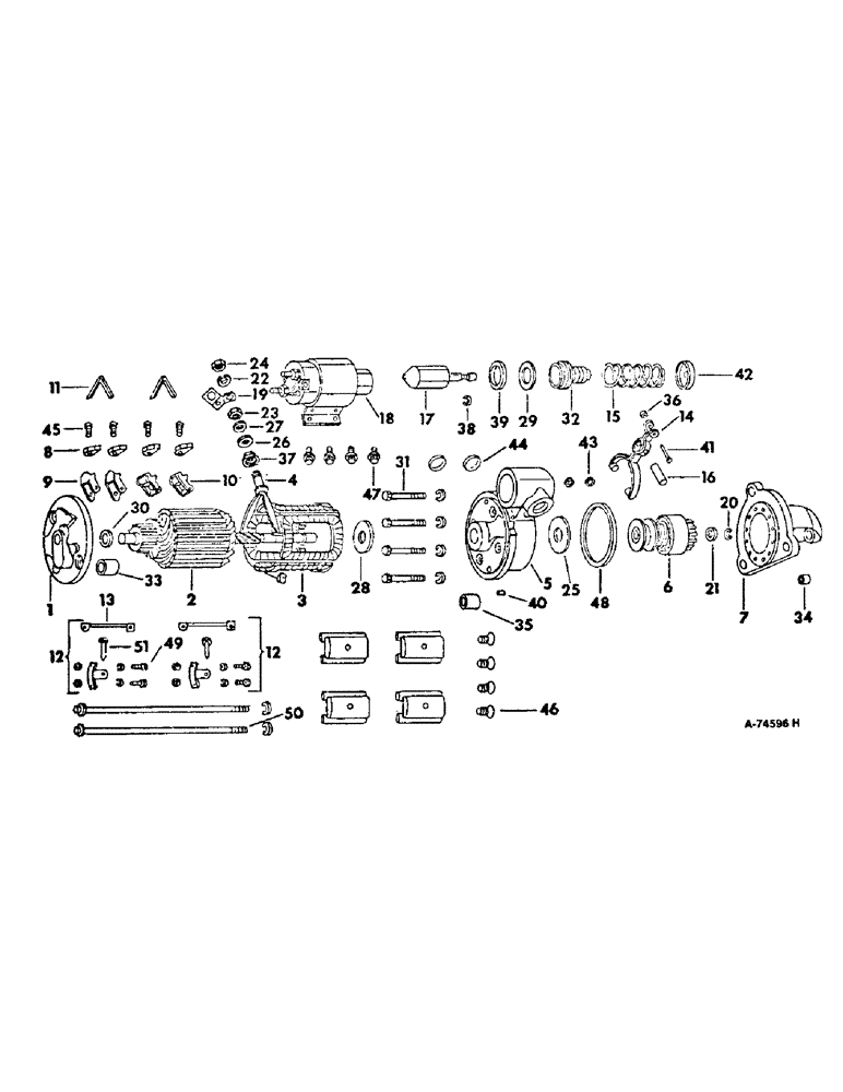 Схема запчастей Case IH 915 - (08-18) - ELECTRICAL, CRANKING MOTOR, DELCO REMY, COMBINE WITH DIESEL ENGINE, S/N 19514 AND BELOW (06) - ELECTRICAL