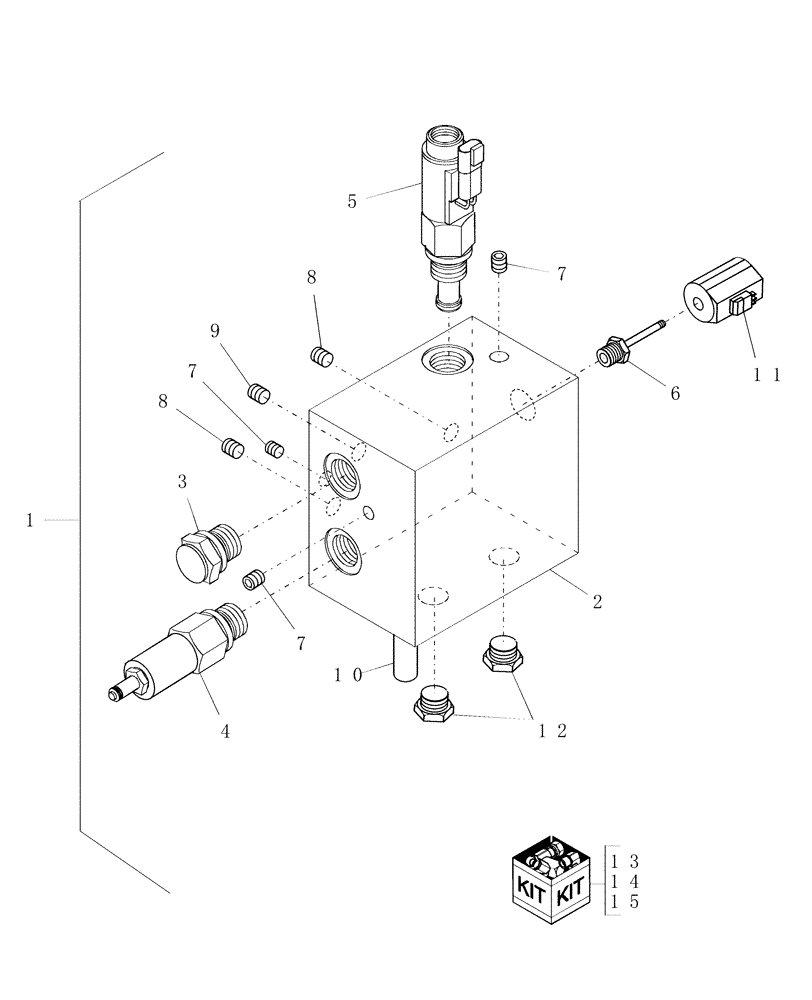 Схема запчастей Case IH WDX1202 - (07.10[01.3]) - AUXILIARY CONTROL VALVE (07) - HYDRAULIC SYSTEM