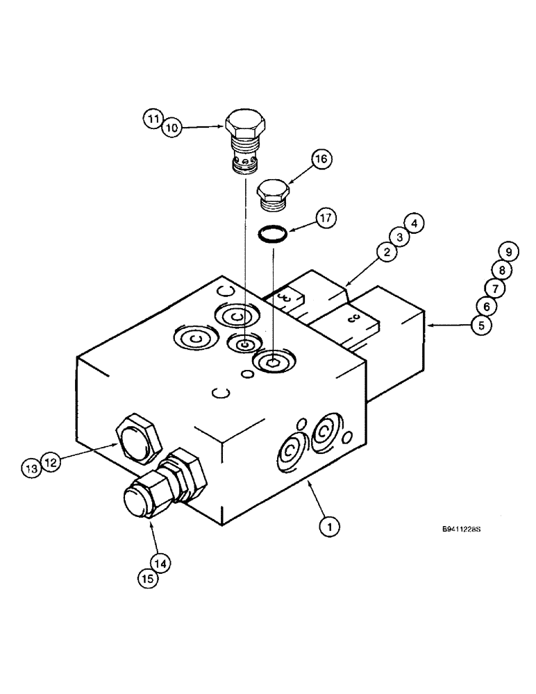 Схема запчастей Case IH 2188 - (8-40) - PARKING BRAKE AND FEEDER CLUTCH VALVE (07) - HYDRAULICS