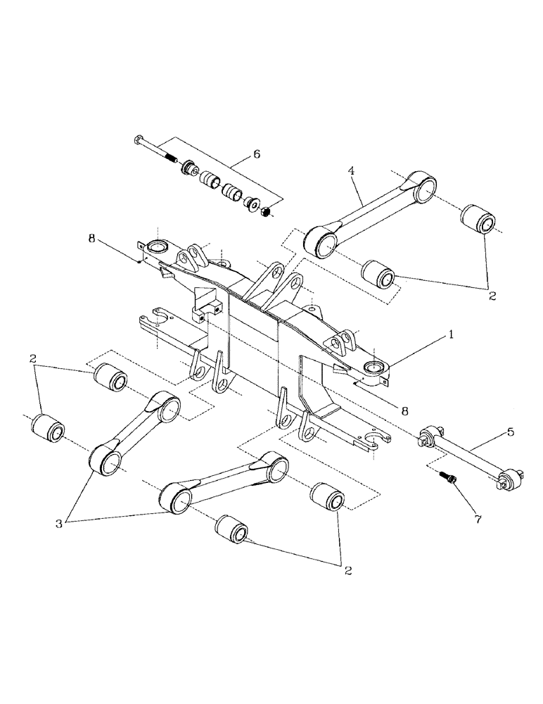 Схема запчастей Case IH AUSTOFT - (A01-13) - FRONT AXLE AND ARMS Mainframe & Functioning Components