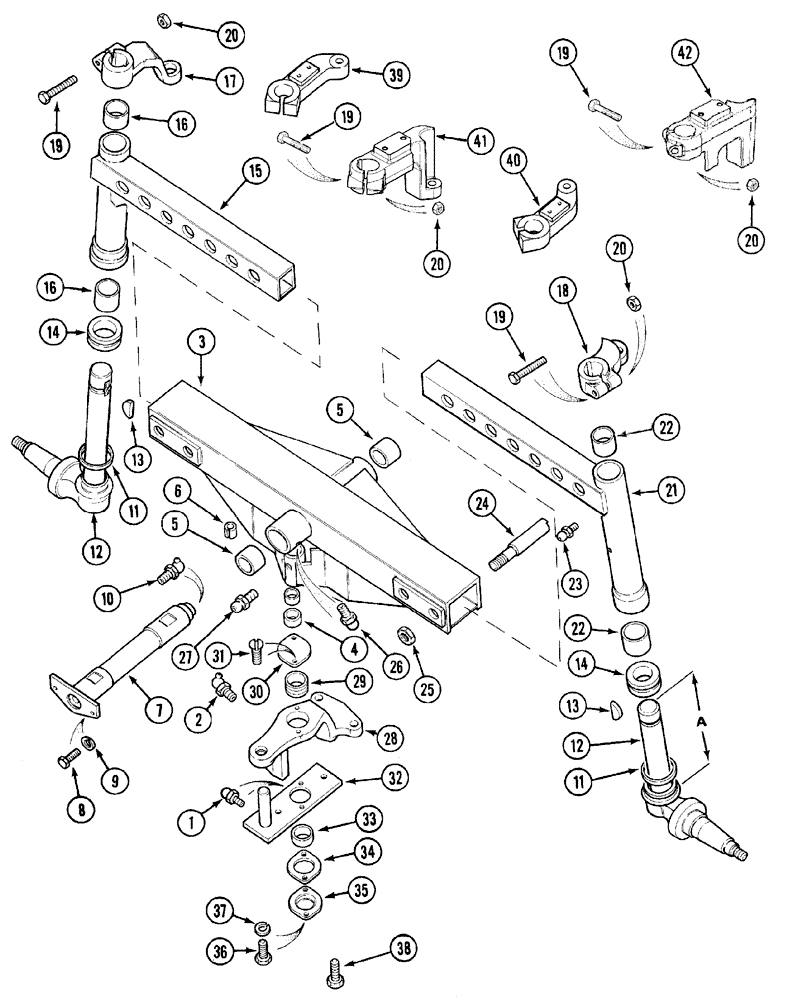 Схема запчастей Case IH CX100 - (05-07) - ADJUSTABLE FRONT AXLE - STRAIGHT (05) - STEERING