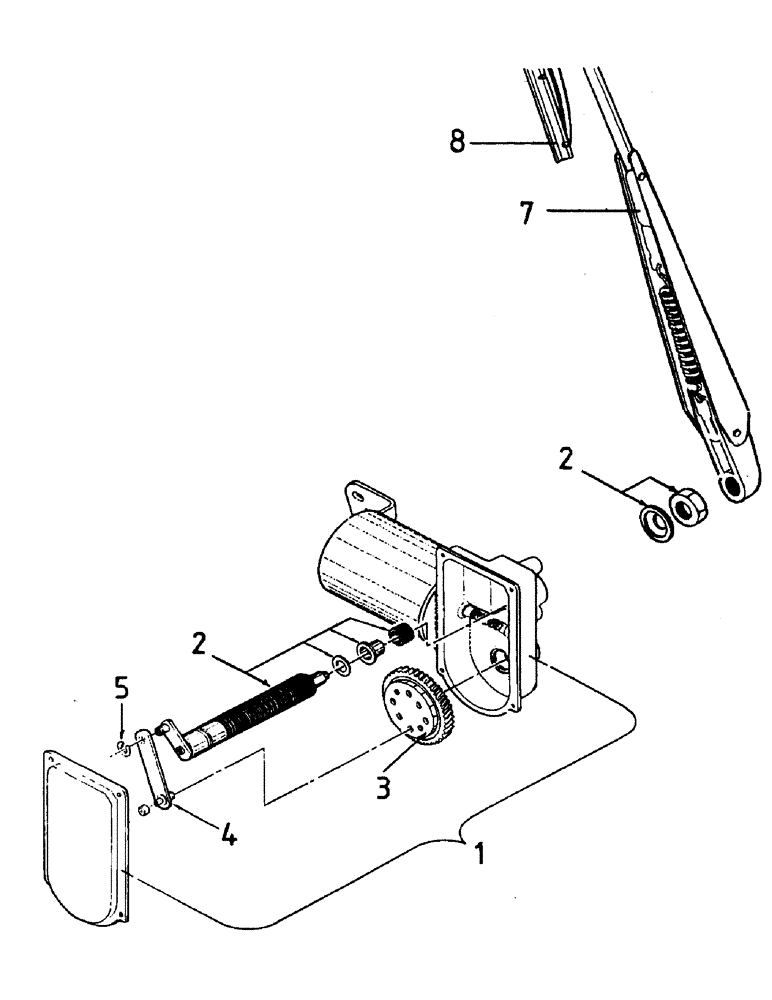 Схема запчастей Case IH AUSTOFT - (A03-10) - WINDSCREEN WIPERS Mainframe & Functioning Components