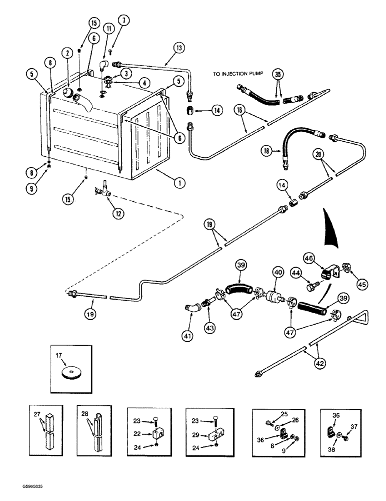 Схема запчастей Case IH 2022 - (3-18) - FUEL TANK AND LINES, 2022 COTTON PICKER (02) - FUEL SYSTEM