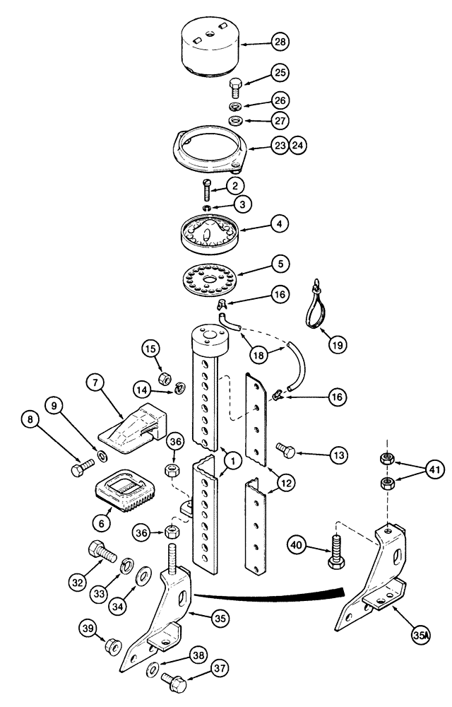 Схема запчастей Case IH 2155 - (9A-54) - MOISTENER STAND (13) - PICKING SYSTEM