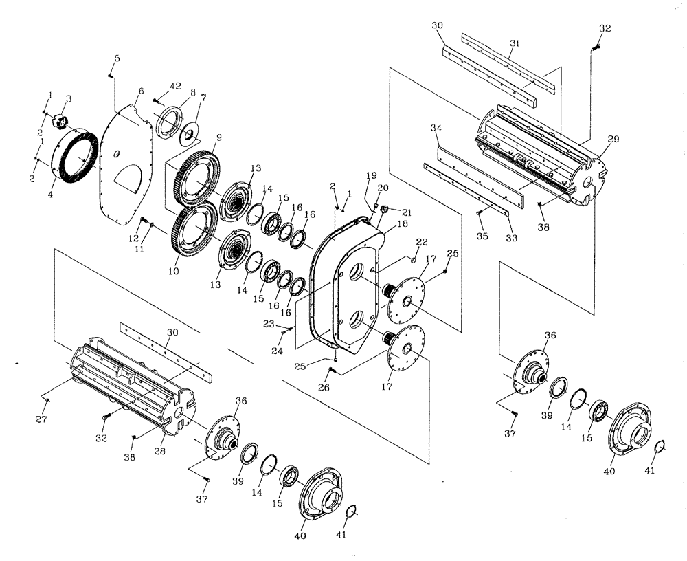 Схема запчастей Case IH 7700 - (A06[02]) - 15" ROTARY CHOPPER AND GEARBOX Mainframe & Functioning Components