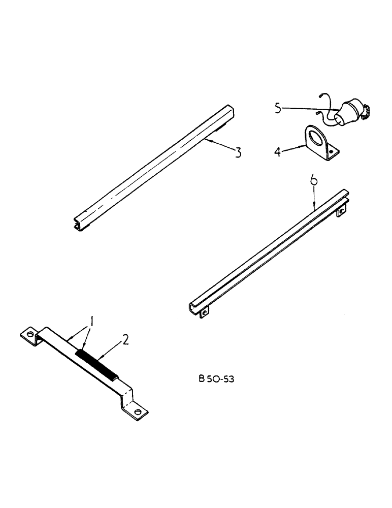 Схема запчастей Case IH 585 - (08-033) - FENDER CONDUIT AND 2-PIN SOCKET, MACHINES NOT FITTED WITH CAB (06) - ELECTRICAL