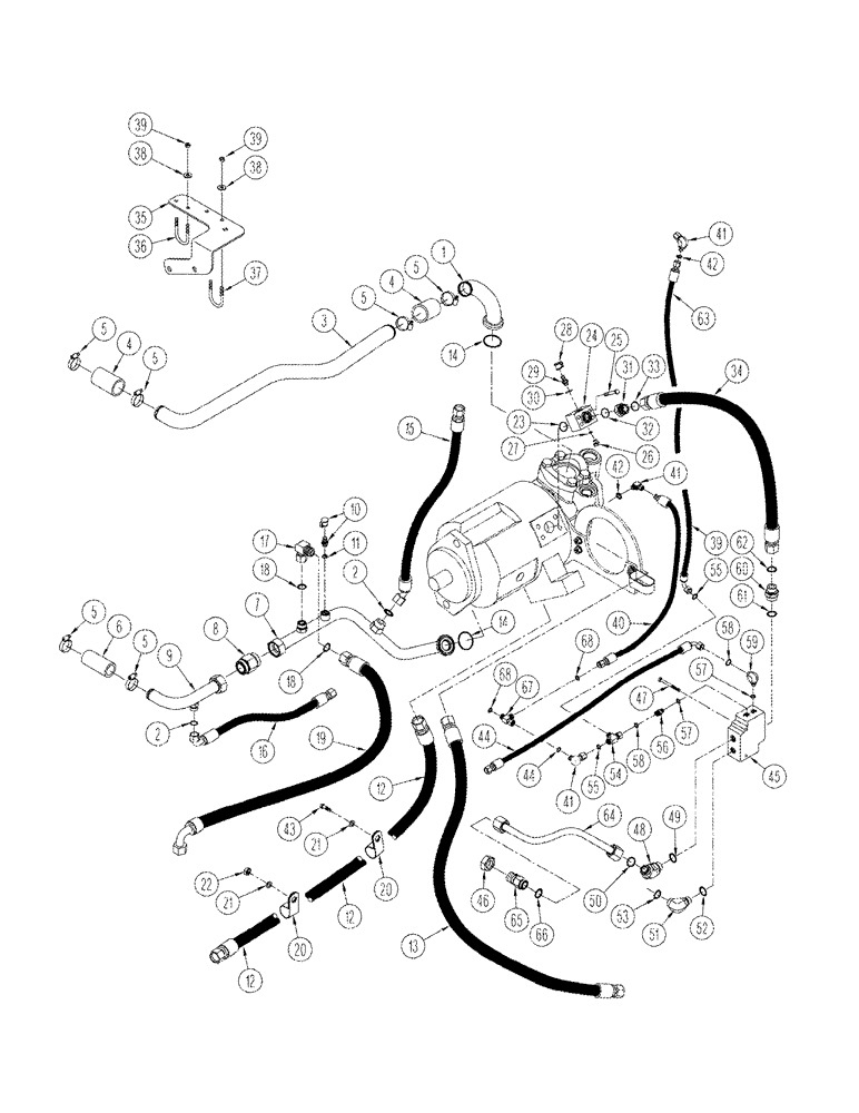 Схема запчастей Case IH STX325 - (08-22) - STANDARD HYDRAULICS PUMP LUBRICATION CIRCUIT (08) - HYDRAULICS