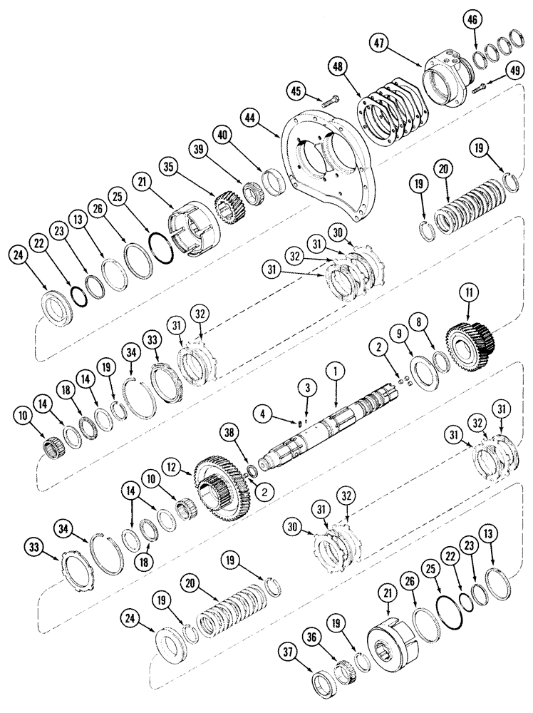 Схема запчастей Case IH MX200 - (06-11) - RANGE TRANSMISSION INPUT SHAFT (06) - POWER TRAIN