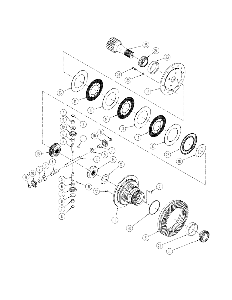 Схема запчастей Case IH STX440 - (06-56) - AXLE ASSY DIFFERENTIAL WITH DIFFERENTIAL LOCKS, STX 375 HEAVY DUTY, STX 440 QUADTRAC TRACTOR (06) - POWER TRAIN