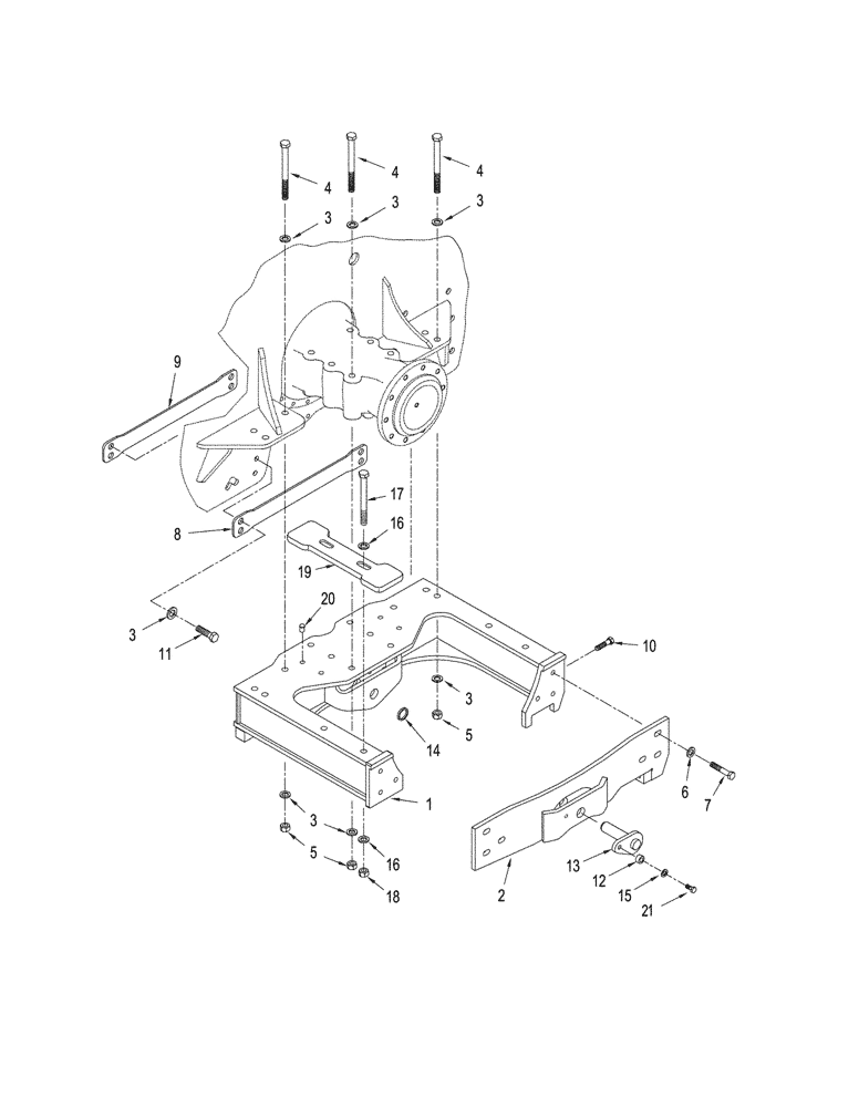 Схема запчастей Case IH STX500 - (06-09) - YOKE MOUNTING, QUADTRAC TRACTOR, BSN JEE0106701 (06) - POWER TRAIN